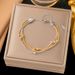 New Gold Double Layered Small Round Transport Bead Bracelet With Feminine Style, Versatile And Non Fading Hand_ipsvogv.com