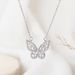Zircon Butterfly Necklace with Korean Fashion Design and Diamond Embedding Pendant, Individualized Trendy INS. Elegant_ipsvogv.com