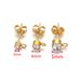 Stainless Steel Rhinestone DIY Earring Accessories Bean Ring Round Bead Earrings Gold-plated_ipsvogv.com
