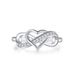 Fashion color separation electroplating hollow heart shaped infinity ring for women zircon jewelry_ipsvogv.com
