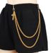Jewelry Fashion Personality Cross Chain Hip Hop Punk Trend Gold Color Preserving Pant Accessories_ipsvogv.com
