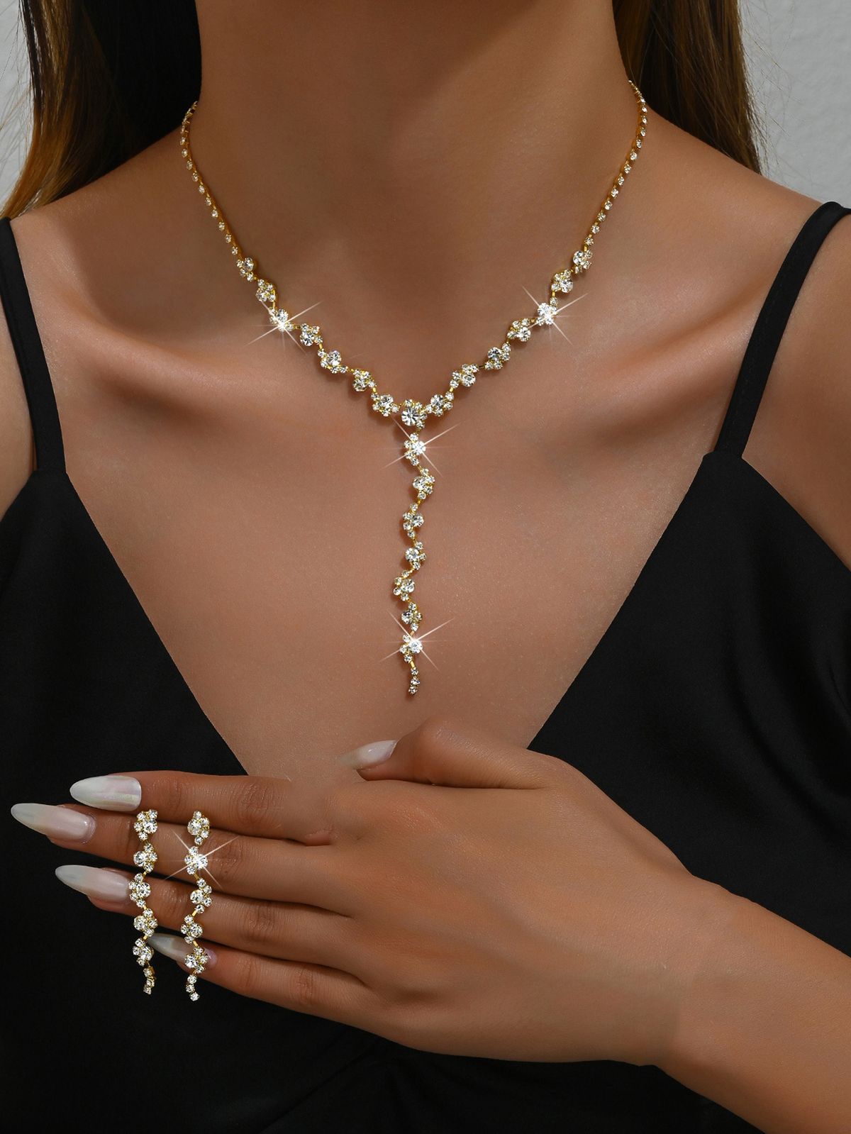 Women’s Jewelry Set Fashion New Women's Jewelry Necklace Earrings Fashionable And Simple Bridal Necklace Accessories Retro Jewelry Niche Personality_ipsvogv.com