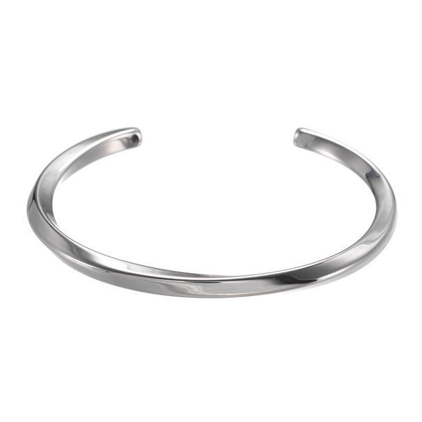 Watch Accessories European And American Fashion Simple Titanium Steel C Shaped Open Bracelet Couple Bracelet Female_ipsvogv.com