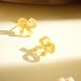 Hot Sale In Real Gold Brass Electroplating Creative Fashion Versatile Flowing Three Dimensional Bow Earrings_ipsvogv.com
