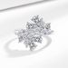 Korean Instagram Trendy Leaf Personalized Luxury Fashion Double Layer Zircon Open Adjustable Ring_ipsvogv.com