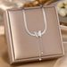 Titanium Plated Steel Tassel Necklace, Women's Genuine Gold Frosted Butterfly Pendant, Fashionable Blade Chain_ipsvogv.com