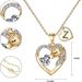 Unicorn Necklace, Heart-shaped Letters A-Z, Zircon Pendant, Fast Selling Children's Jewelry_ipsvogv.com