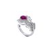 new Light Luxury Feather Cultured Emerald Index Finger Ring S925 Silver Inlaid Cultured Colored Gemstone Ring_ipsvogv.com