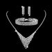 Hot Selling Bridal Jewelry Claw Chain Rhinestone Set Three-Piece Accessories Necklace Studio Props_ipsvogv.com