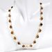 14K Gold Chain Freshwater Pearl Shell Tiger Eye Stone Natural Stone Necklace Clavicle Chain_ipsvogv.com