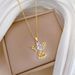 【 】 Love Angel Light Luxury Charm Gorgeous Full Diamond Necklace Women's Versatile Clavicle Titanium Steel Chain_ipsvogv.com