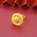 Flower Design Gold-plated Necklace Pendant Earring Ring Three Piece Jewelry Set_ipsvogv.com