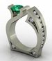 new Modern Emerald With Micro Inlaid Simulation Engagement Ring For Women_ipsvogv.com