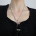 Crescent Pearl Bead Ribbon Star Heart Pull Necklace For Women Long Clavicle Chain Niche Design High-end Versatile_ipsvogv.com