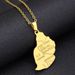 African Gold glossy Mauritius map necklace men's and women's geometric stainless steel couple necklace trendy jewelry_ipsvogv.com