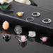 Instagram Beauty Avatar Gold Coin Ring Oval Black Jelly 10 Piece Set_ipsvogv.com