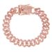 Hip hop trendy style inlaid men's cool colored diamond Cuban bracelet, and decorative accessories_ipsvogv.com