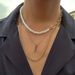1pc Multilayer Necklace Classic Geometric Stick Pendant Necklace For Men Punk Half Pearl Cuban Link Chain Choker Necklace Party Jewelry_ipsvogv.com
