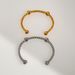 Spring And SummerWomen’s Jewelry Set Fashion Real Gold Electroplated Titanium Steel Knotted Twisted Steel Color Open Bracelet_ipsvogv.com