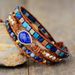 Popular Elements Hot Selling Blue Gold Emperor Stone Multi-layer Winding Woven Cowhide Rope Bracelet_ipsvogv.com
