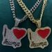 Ins Hip-Hop Alloy Necklace With Inlaid Diamonds Exaggerated Pendant Letter Personality Trendy Brand Accessories_ipsvogv.com