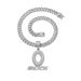 Hip Hop Full Diamond O-Letter Pendant for Men's Trendy and Personalized Street Wear Cuban Chain Necklace_ipsvogv.com