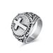Retro stainless steel cross ring men's personality daily wear hand accessories_ipsvogv.com
