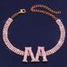 Hot-selling Jewelry Personality Full Diamond M Letter Anklet Hip-hop Diamond-studded Foot Jewelry Shiny Accessories_ipsvogv.com