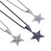 Trendy Hip Hop Star Pendant Necklace For Men And Women - Stainless Steel Cubic Zirconia Jewelry With Adjustable Chain In White, Pink, Purple_ipsvogv.com