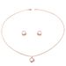 version Korean style fresh sweet earrg necklace set with simple laid zircon earrgs and niche design collarbone_ipsvogv.com