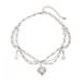 Sweet Design Of Jewelry, Water Droplet Pearl Necklace, Heart-shaped Pendant, Versatile Necklace_ipsvogv.com