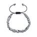 New Handmade Adjustable Irregular Black Chalcedony Beaded Bracelet Men's Jewelry_ipsvogv.com