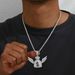 Trendy Angel Wings Men's Necklace Pendant Trendy Brand Hip Hop Jewelry Inlaid Zircon Necklace Cuban Chain_ipsvogv.com