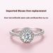 Mosang Stone Diamond 50 Cents 1 Carat Pure Silver Couple Proposal Round Package Luxury Wedding Ring_ipsvogv.com