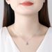 Moissanite Pendant Sterling Silver Fashion Simple Four Claw 2ct Single Diamond Pendant Versatile Clavicle Chain_ipsvogv.com