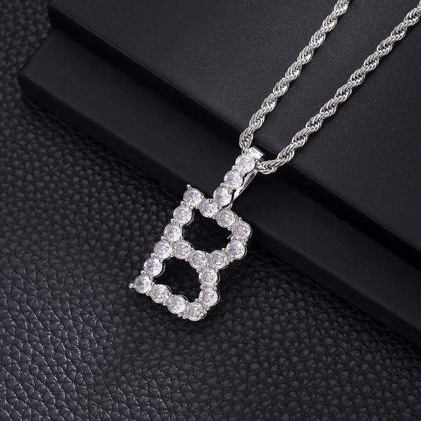 TEMU26 English Letter Copper Inlaid Zircon Pendant, Hip-hop Minimalist Unisex Necklace_ipsvogv.com