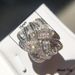 Cao Shiman's Royal Blue Zircon Set Women's Exaggerated Engagement Ring_ipsvogv.com
