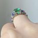 Sanjie Prosperous Full Silver Alloy Ring With Square Crystal Zirconia Set, Ladies' Water Green Diamond Handmade_ipsvogv.com