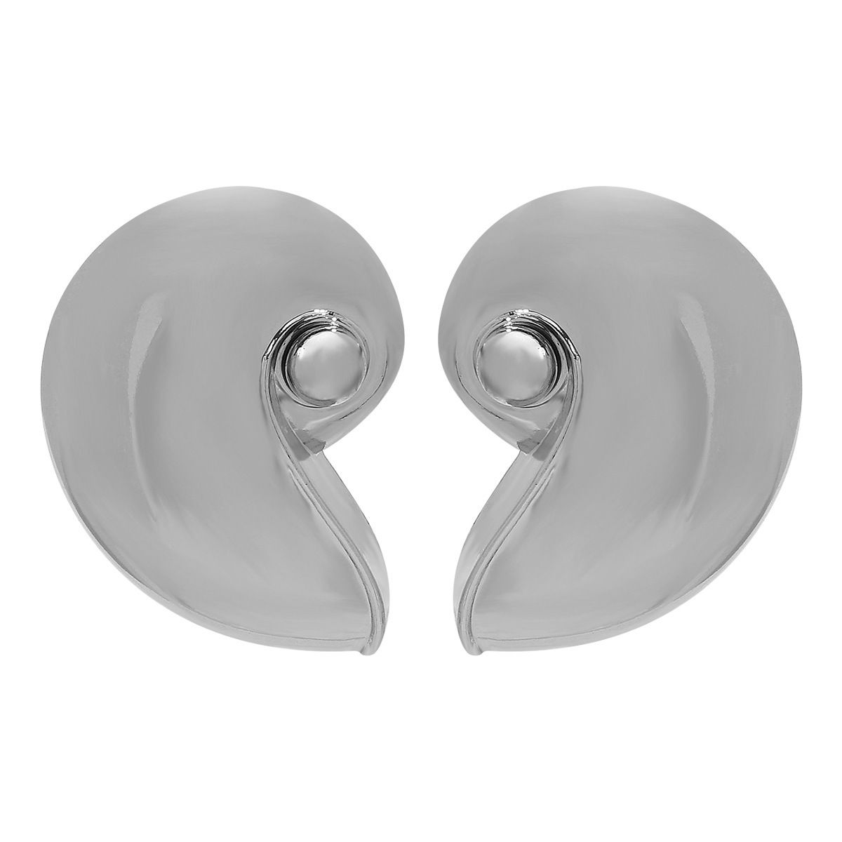 New Ocean Style Conch Alloy Exaggerated Fashion Geometric Shiny Stud Earrings For Women_ipsvogv.com
