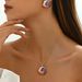 New Hot Selling Geometric Women's Jewelry Set Niche Braided Winding Design Earrings Versatile Necklace_ipsvogv.com