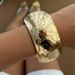 Ins Wind Exaggerated Water Ripple Smooth Surface Wide Bracelet, Fashionable Metal Texture Ring Bracelet Bracelet_ipsvogv.com