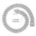 20mm Cuban Chain With Diamonds, Explosive Style, Bold Luxury, Double Row Diamond Alloy Hip-Hop Necklace_ipsvogv.com