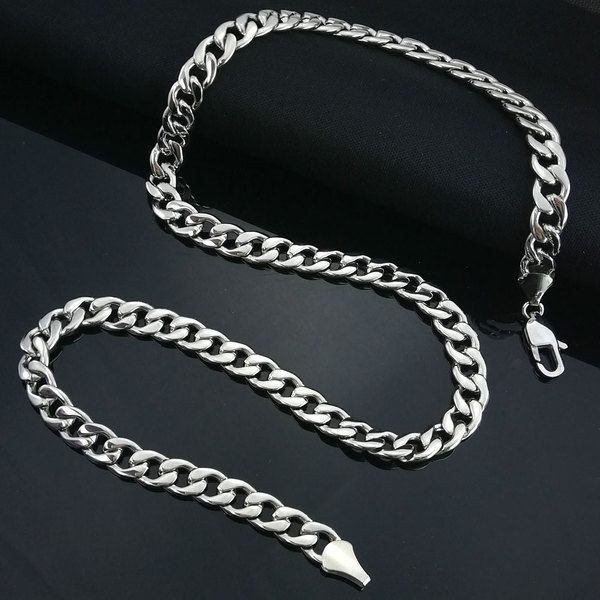Stainless Steel Mens Womens Girls Boys Chain Necklace 50cm 60cm 70cm 80cm Length 316L All High Quality Polishing_ipsvogv.com