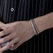 Titanium Braided Square Shaped Front And Back Chains, Magnetic Buckle Trendy Accessories, Stainless Steel Bracelets,_ipsvogv.com