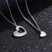 hot selling heart shaped stainless steel necklace motherdaughter Mother's Day engraved pendant necklace_ipsvogv.com