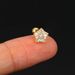 Unisex five pointed star piercing earrings for women with micro inlaid zircon small ear bone studs popular earrings_ipsvogv.com