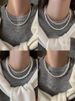 2025 Arrivals Girl’s White Pearl Magnetic Round Buckle Beadeds Necklace 2024 New Collarbone Chain Elegant Jewelry For_ipsvogv.com