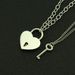 2020 Creative New Set Necklace Smooth Peach Heart Key Lock Bone Chain Decorative Pendant_ipsvogv.com