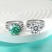 10 Carat Moissanite Female Ring High End Precision Version Silver Moissanite Crescent Eye Ring_ipsvogv.com