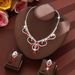 Women’s Jewelry Set Fashion Fashion Claw Chain Circle Rhinestone Necklace Earrings Set Evening Dress Clavicle Chain Necklace Female_ipsvogv.com